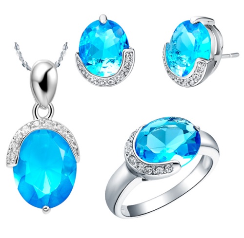 3 in 1 silver jewelry sets from Nina Jewelry Guangzhou China