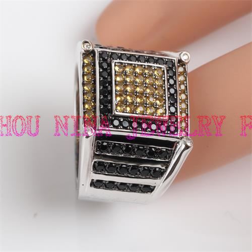 Colorful AAA CZ man ring silver ring for wholesale from China factory direct